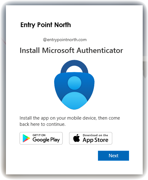 Step 2 – Install Microsoft Authenticator
